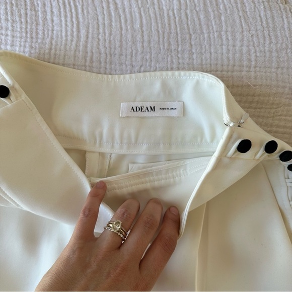 ADEAM Buttoned Wide Leg Pleated Pant Trousers Size 2 - Picture 10 of 15